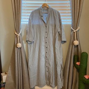Madewell Lightspun Cover Up Maxi Shirtdress